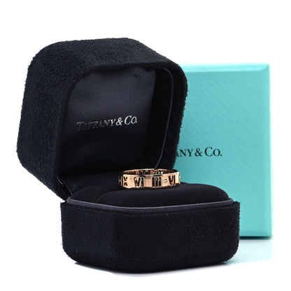 Tiffany 18K Rose Gold Diamond Wide Atlas Pierced Ring 56 7.5 5 of 5