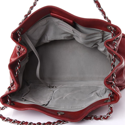 Chanel Calfskin On The Bund Open Accordion Tote Dark Red 4 of 5