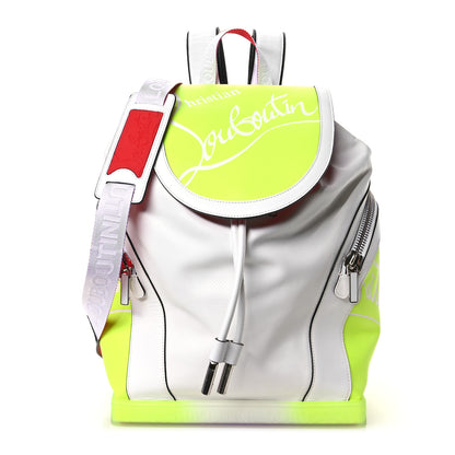 Christian Louboutin Calfskin Explorafunk Backpack Bianco Fluo Yellow 1 of 9