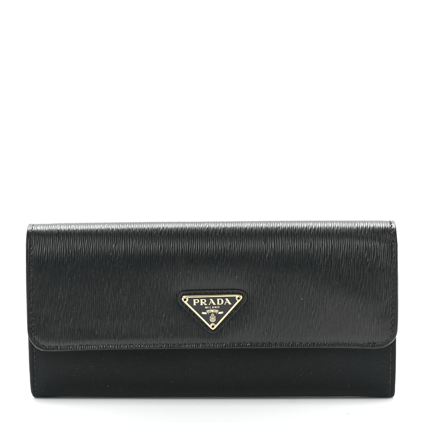 Vitello Move Triangle Logo Continental Flap Travel Wallet Black