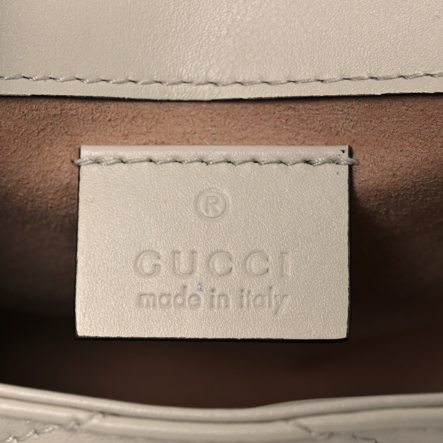 Gucci Calfskin Matelasse Super Mini GG Marmont Shoulder Bag White 6 of 13