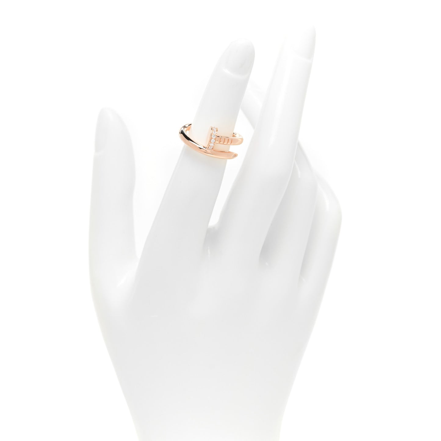 18K Pink Gold Diamond Juste Un Clou Ring 50 5.25