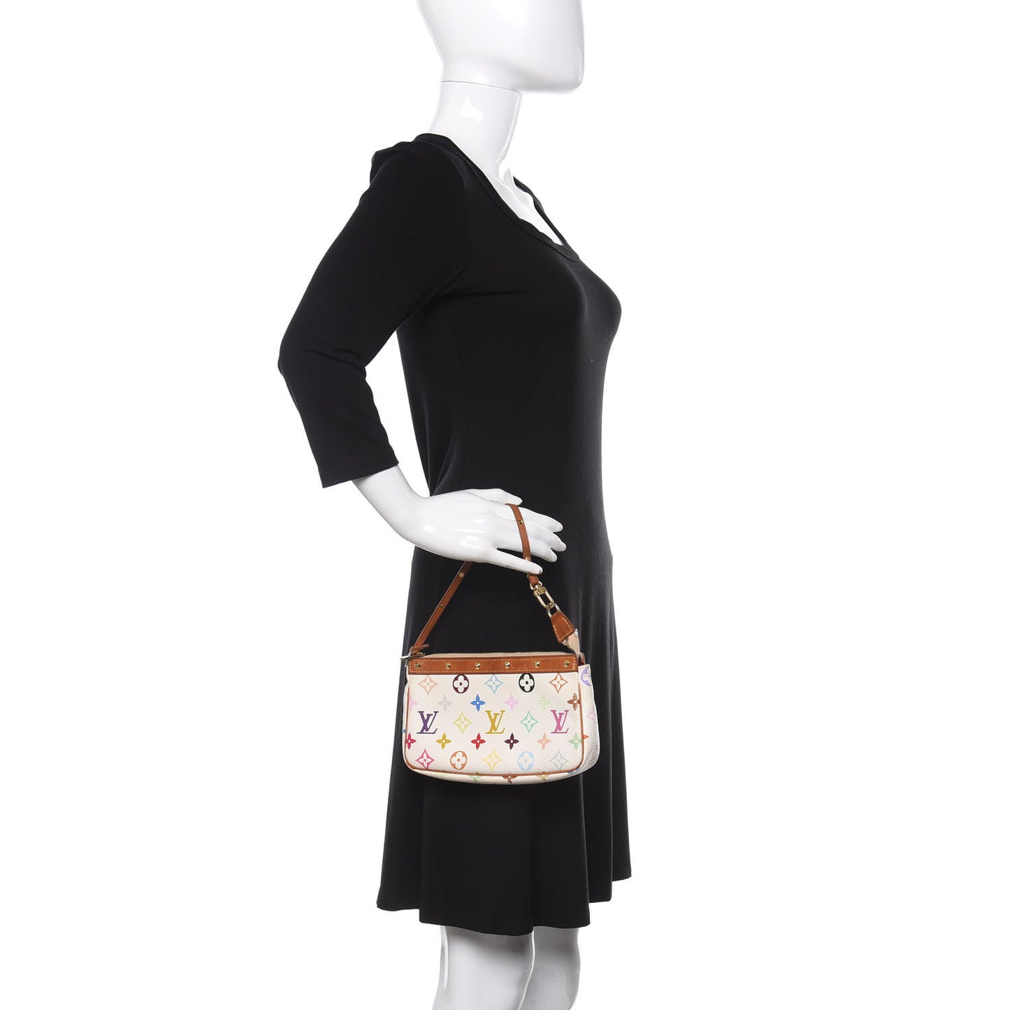 Monogram Multicolor Pochette Accessories White