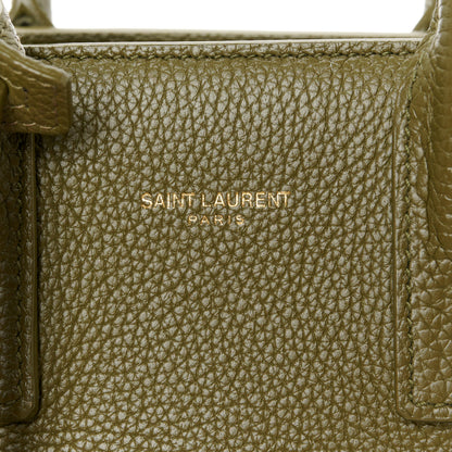 Saint Laurent Grained Calfskin Nano Supple Sac De Jour Green 8 of 11