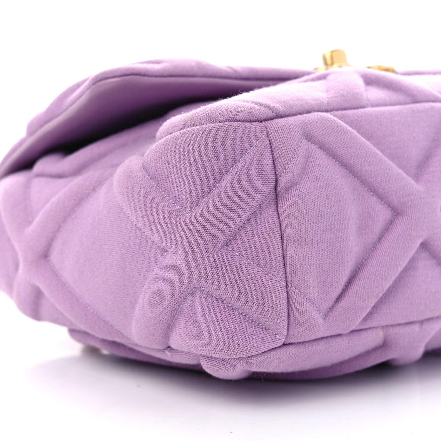 Chanel Jersey Lambskin Quilted Medium Chanel 19 Light Flap Purple 9 of 11