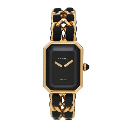 Chanel Stainless Steel Lambskin 20mm Chain Premiere Quartz Watch Gold M 1 of 7