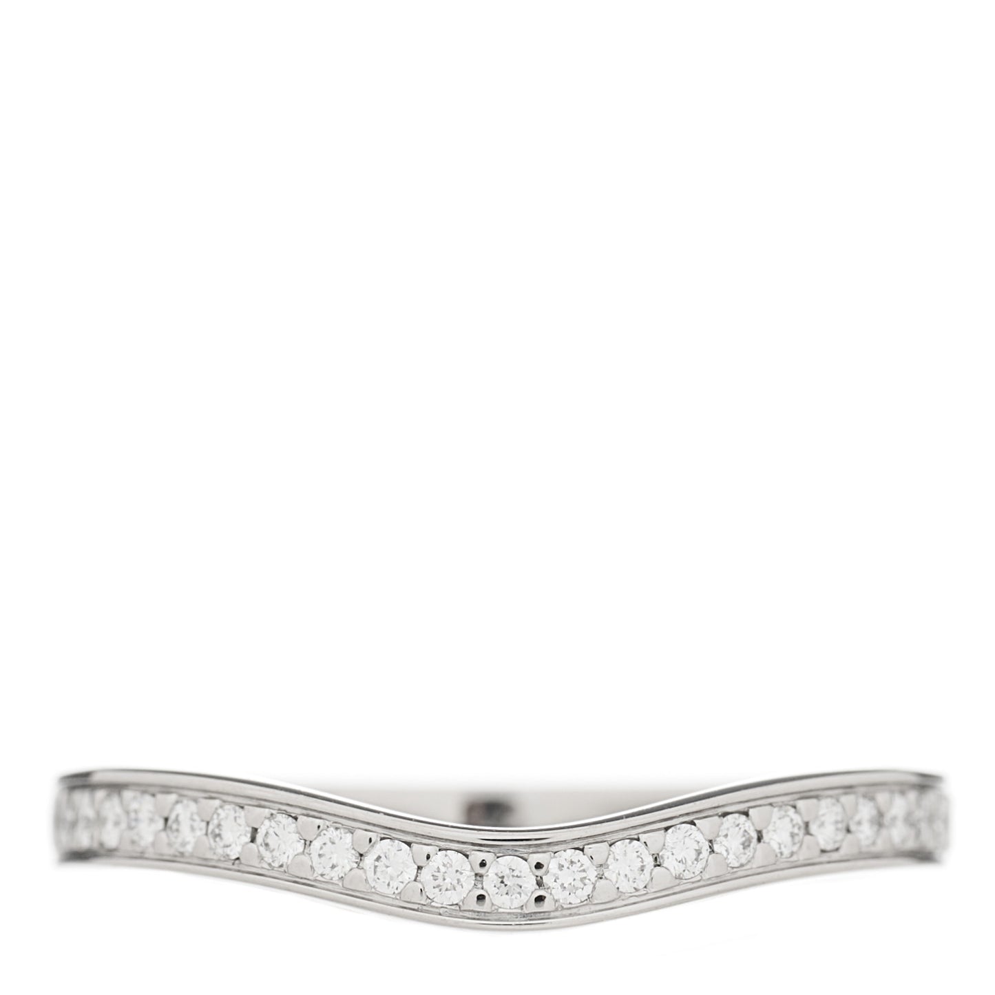 Platinum Diamond Ballerine Wedding Band Ring 46 3.75