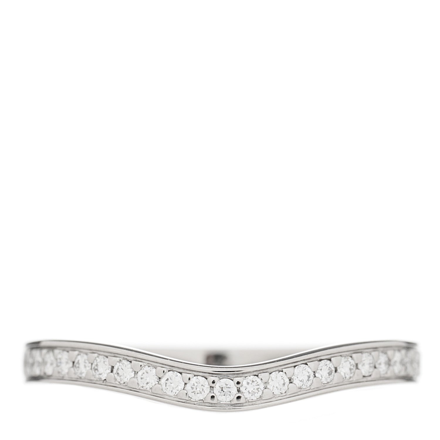 Cartier Platinum Diamond Ballerine Wedding Band Ring 46 3.75 1 of 6