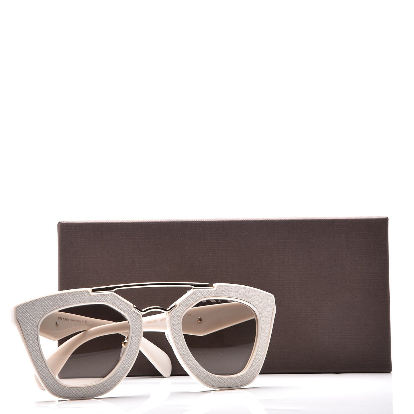 Saffiano Cinema Sunglasses SPR14S White