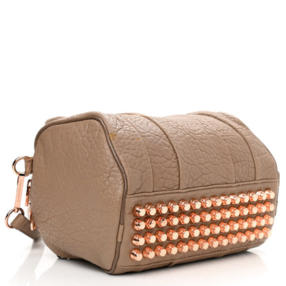 Alexander Wang Pebbled Lambskin Mini Rockie Latte Rose Gold Hardware 3 of 8