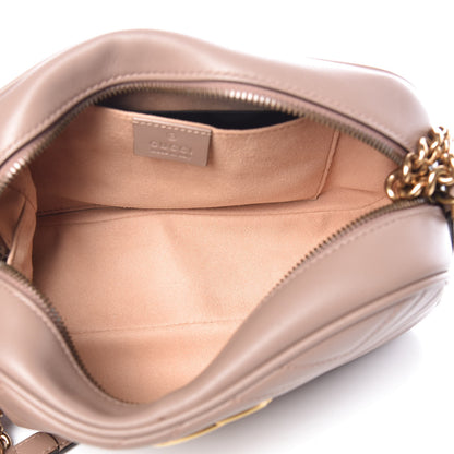 Gucci Calfskin Matelasse Small GG Marmont Chain Shoulder Bag Taupe 7 of 11