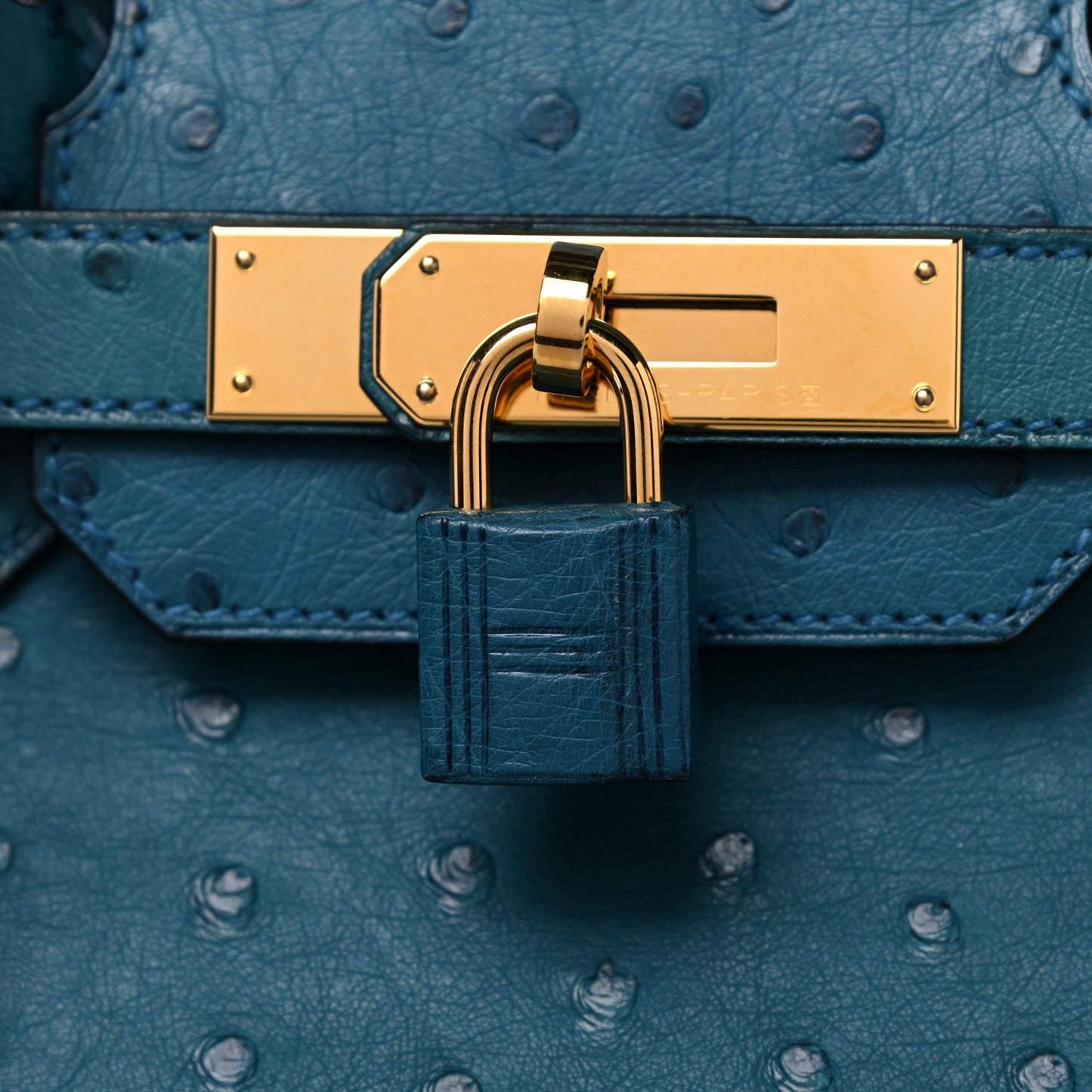 Ostrich Birkin 30 Cobalt