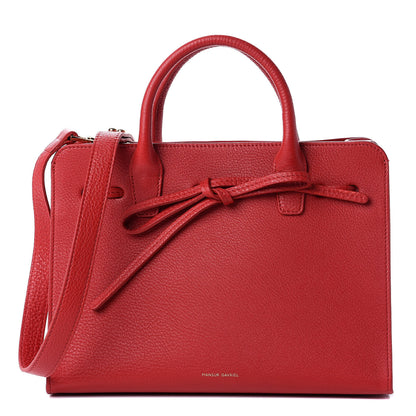 Mansur Gavriel Calfskin Mini Sun Bag Red 1 of 11