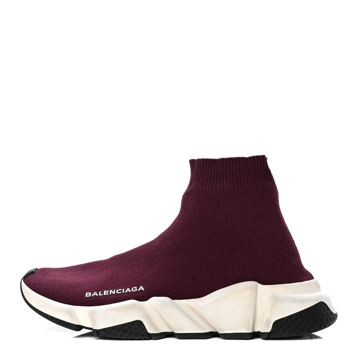 Neoprene Knit Womens Speed Sneakers 38 Prune White