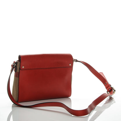 Burberry Canvas House Check Small Henham Crossbody Red 3 of 8
