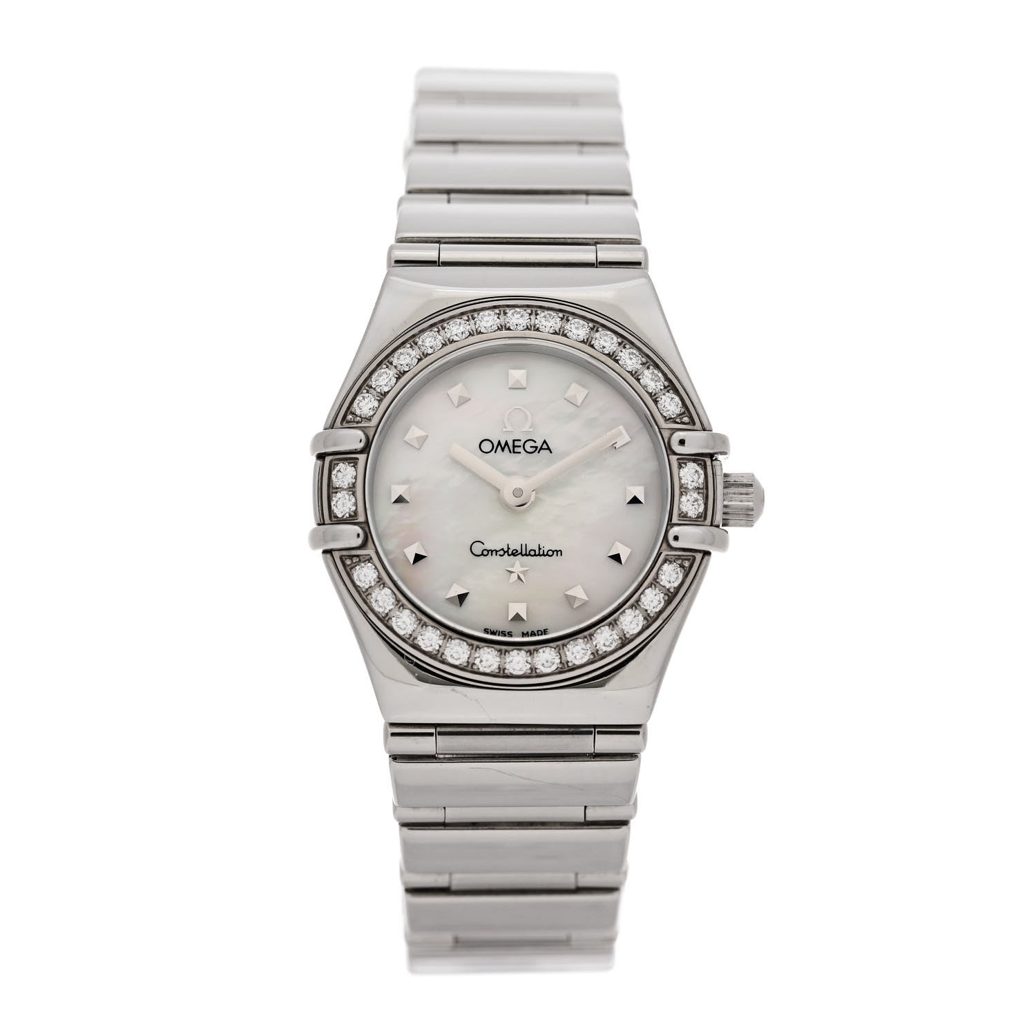 Omega Stainless Steel Diamond Bezel Mother of Pearl 22mm Constellation My Choice Quartz Watch 1465.71.00 1 of 6