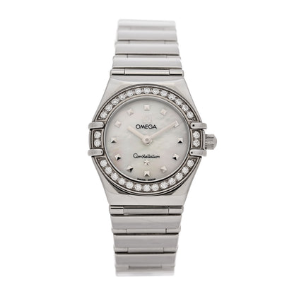 Omega Stainless Steel Diamond Bezel Mother of Pearl 22mm Constellation My Choice Quartz Watch 1465.71.00 1 of 6
