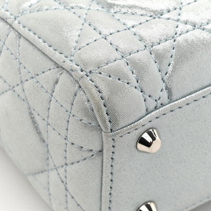Christian Dior Metallic Lambskin Cannage Mini Lady Dior Light Blue 11 of 16