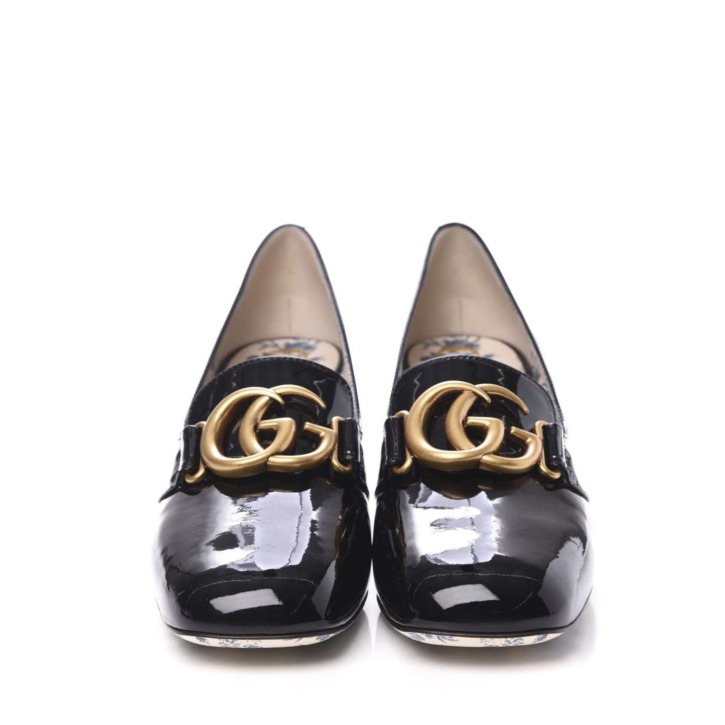 Vernice GG Victoire 55mm Loafer Pumps 41 Black