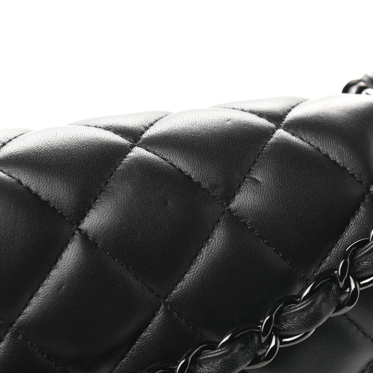 Chanel Lambskin Quilted Jumbo Double Flap So Black 11 of 11