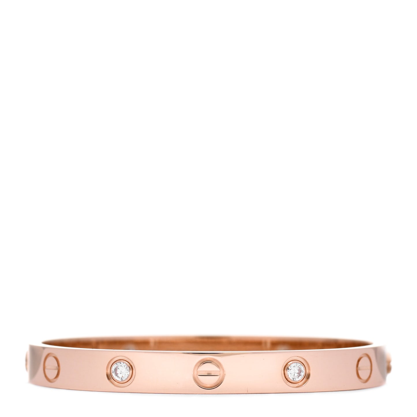 18K Pink Gold 4 Diamond LOVE Bracelet 15