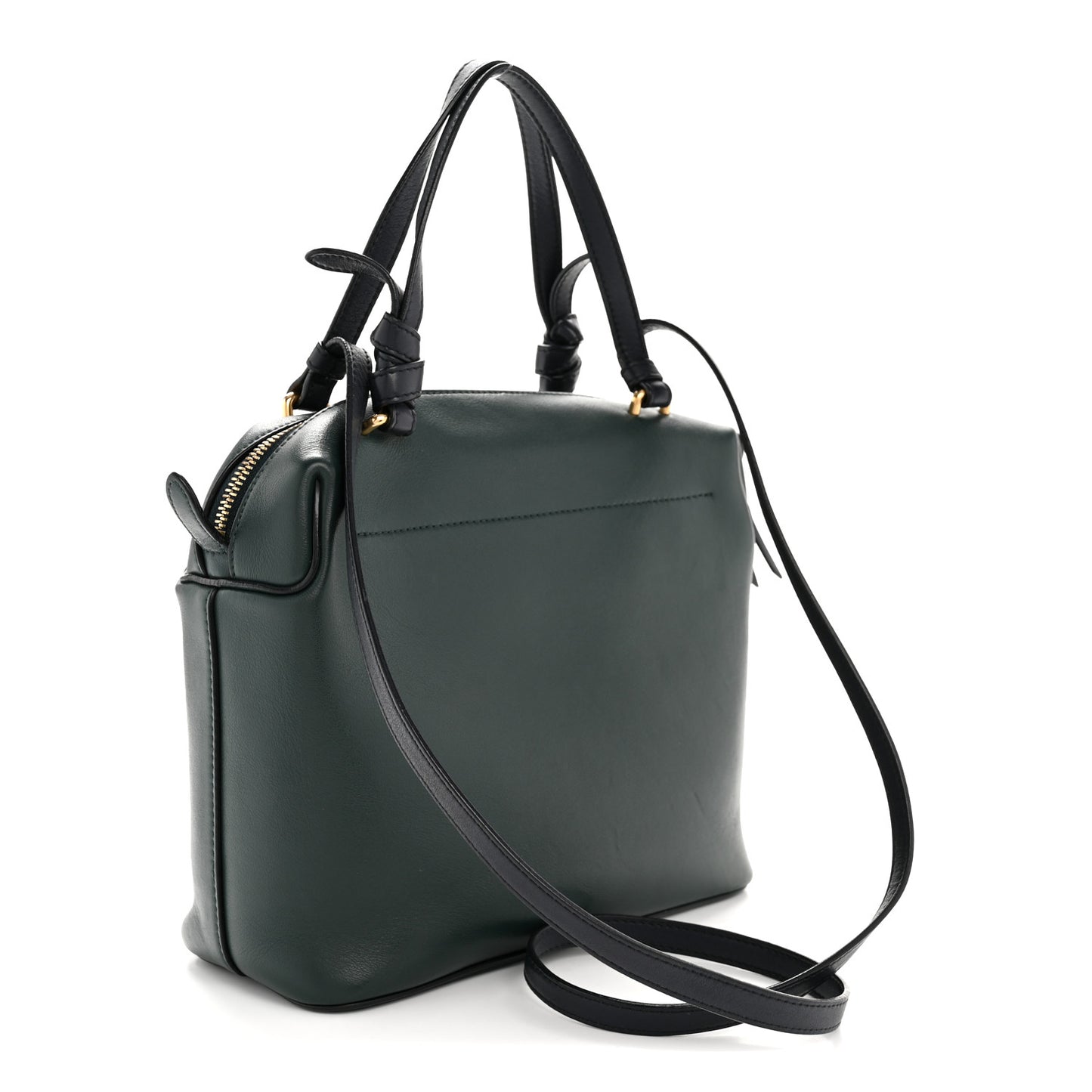 Lambskin Small Soft Cube Satchel Amazone