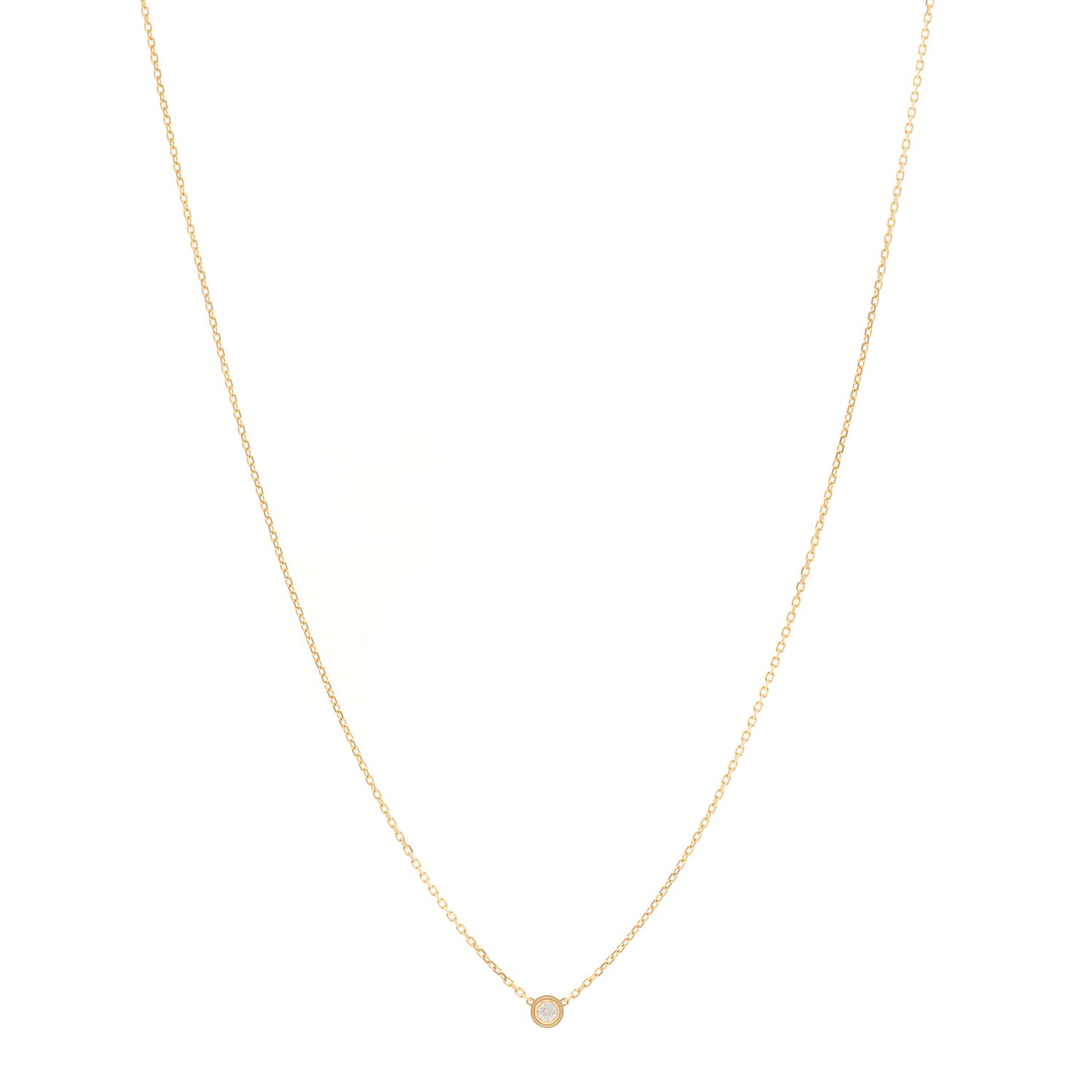 18K Yellow Gold Diamond XS D'Amour Pendant Necklace