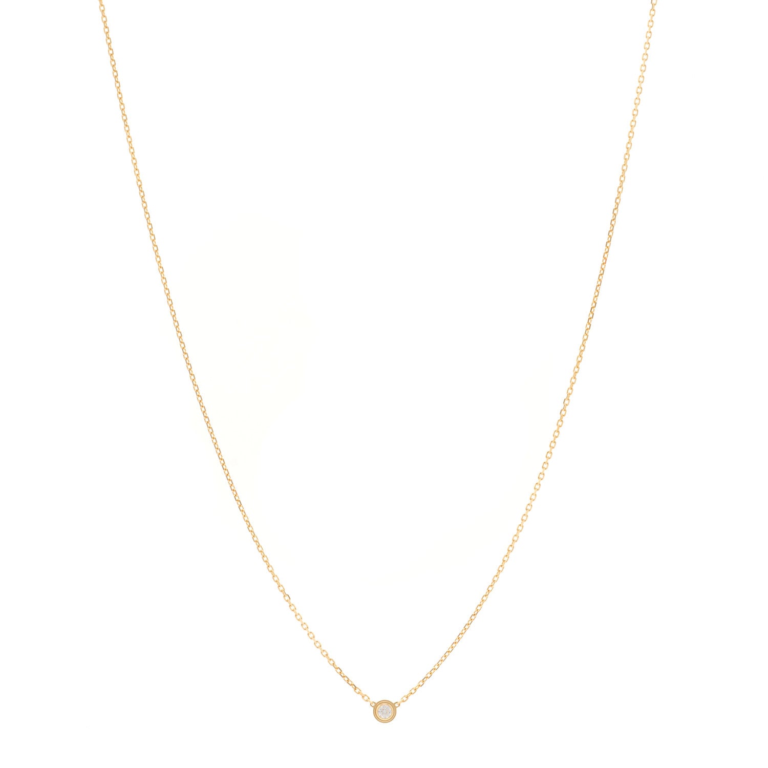 Cartier 18K Yellow Gold Diamond XS D'Amour Pendant Necklace 1 of 5