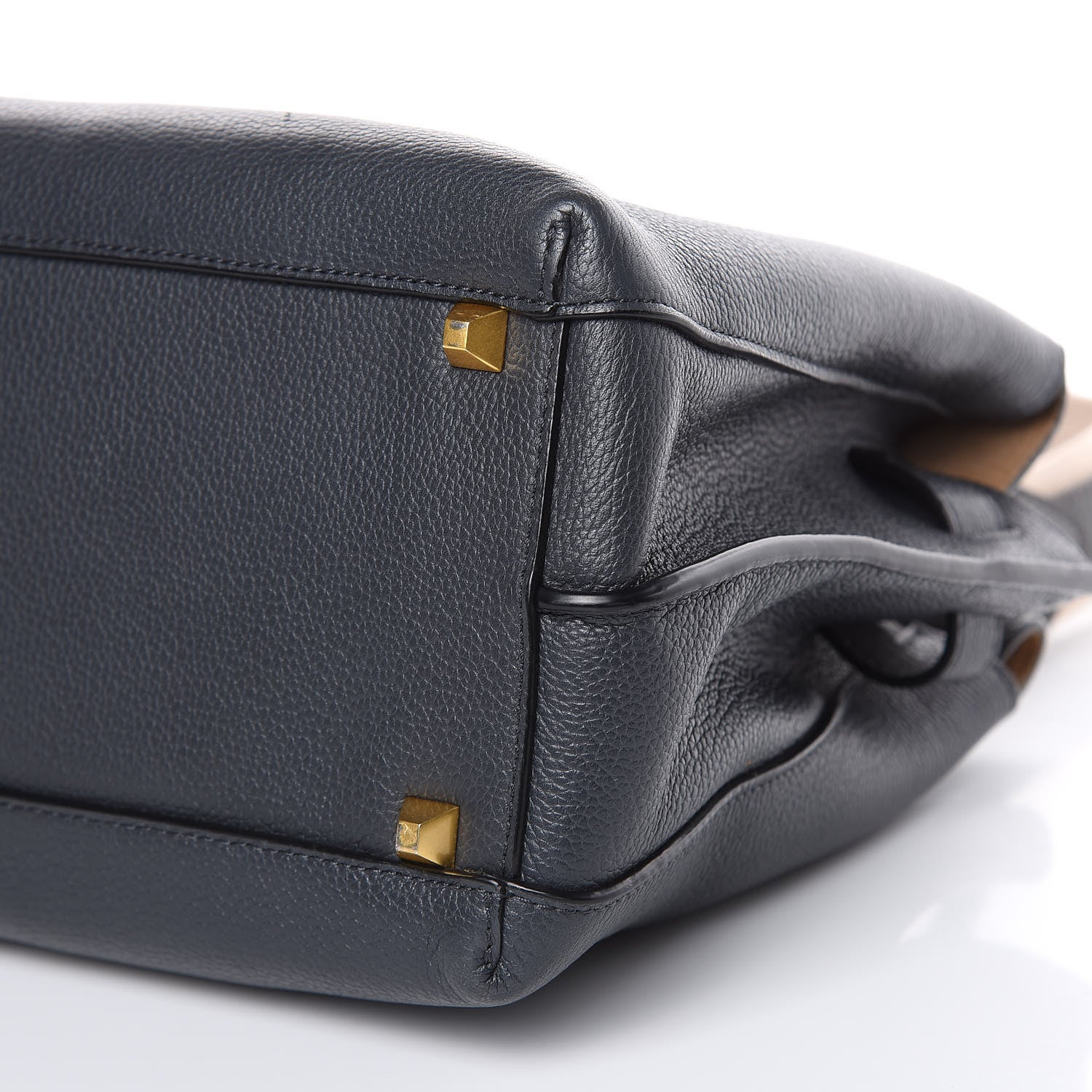 MCM Grained Calfskin Medium Milla Tote Phantom Grey 9 of 12
