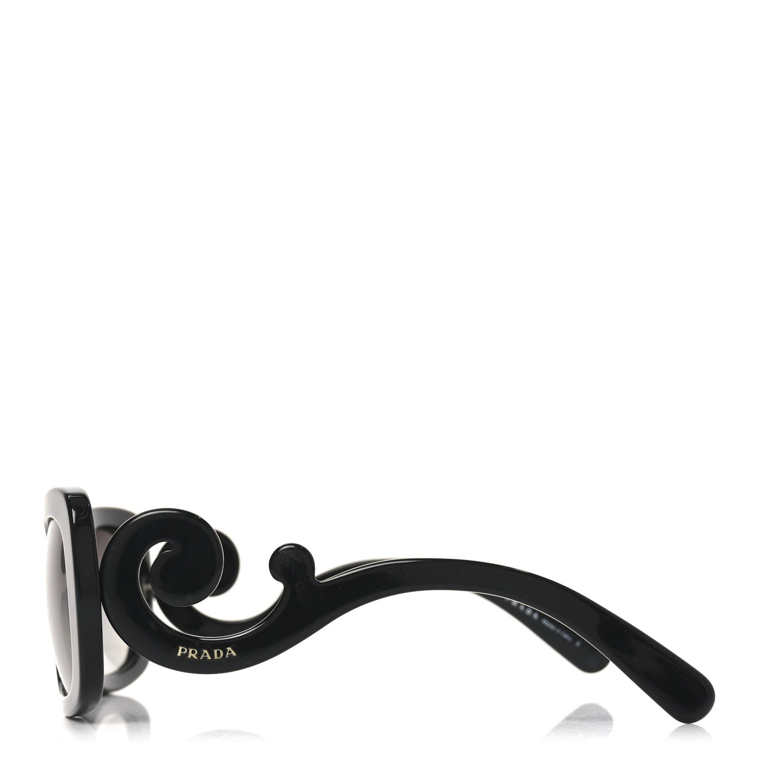 Prada Acetate Baroque Sunglasses SPR 27O Black 5 of 12