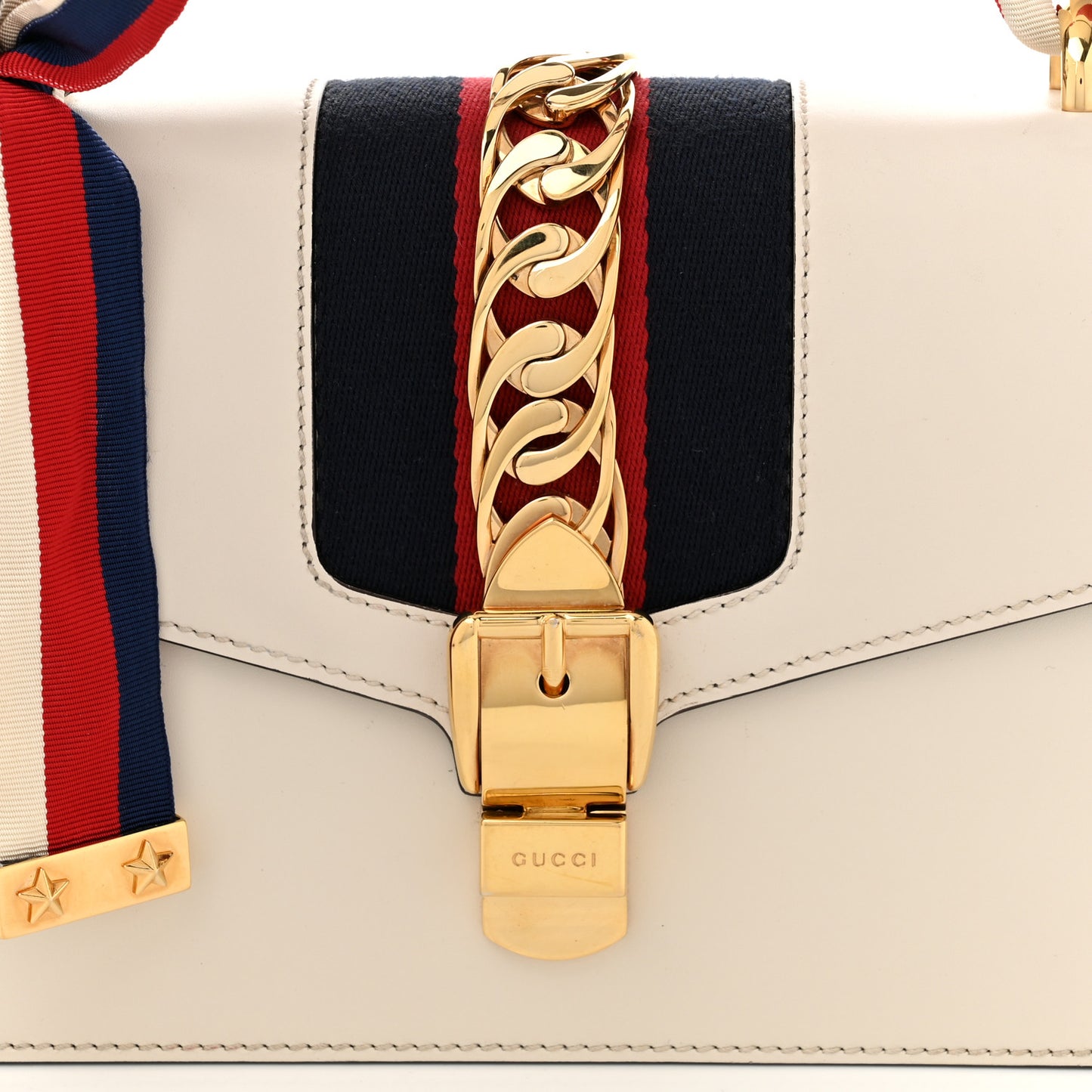 Calfskin Small Sylvie Shoulder Bag Off White