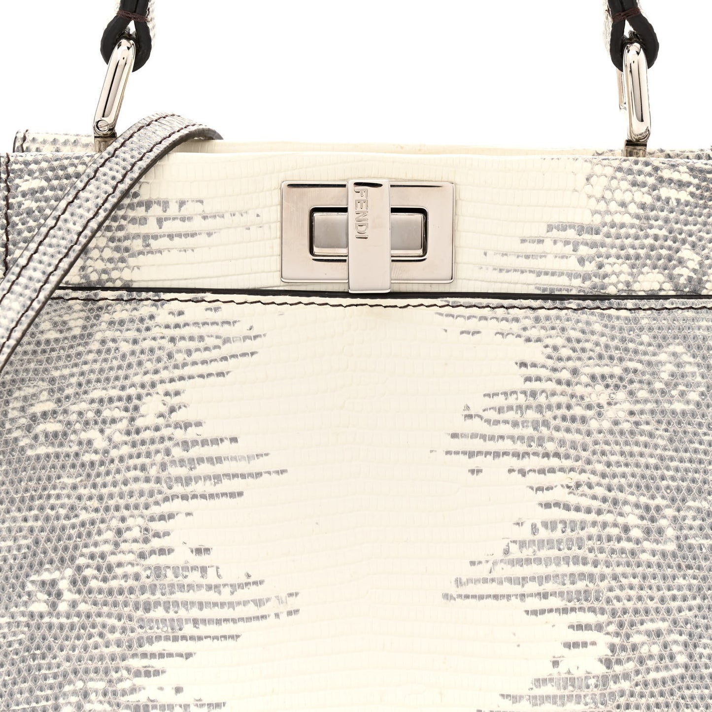 Lizard Togo Shiny Nappa Mini Peekaboo Iconic Satchel Roccia