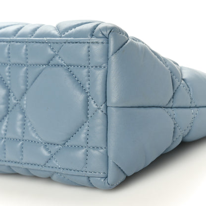 Christian Dior Calfskin Macrocannage Medium Diortravel Nomad Pouch Bracing Blue 9 of 9