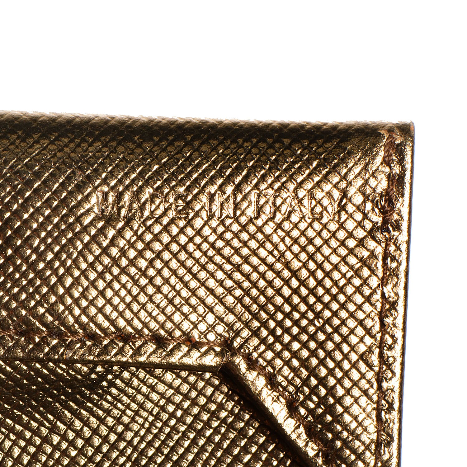 Prada Saffiano Coin Purse Bronzo 5 of 9