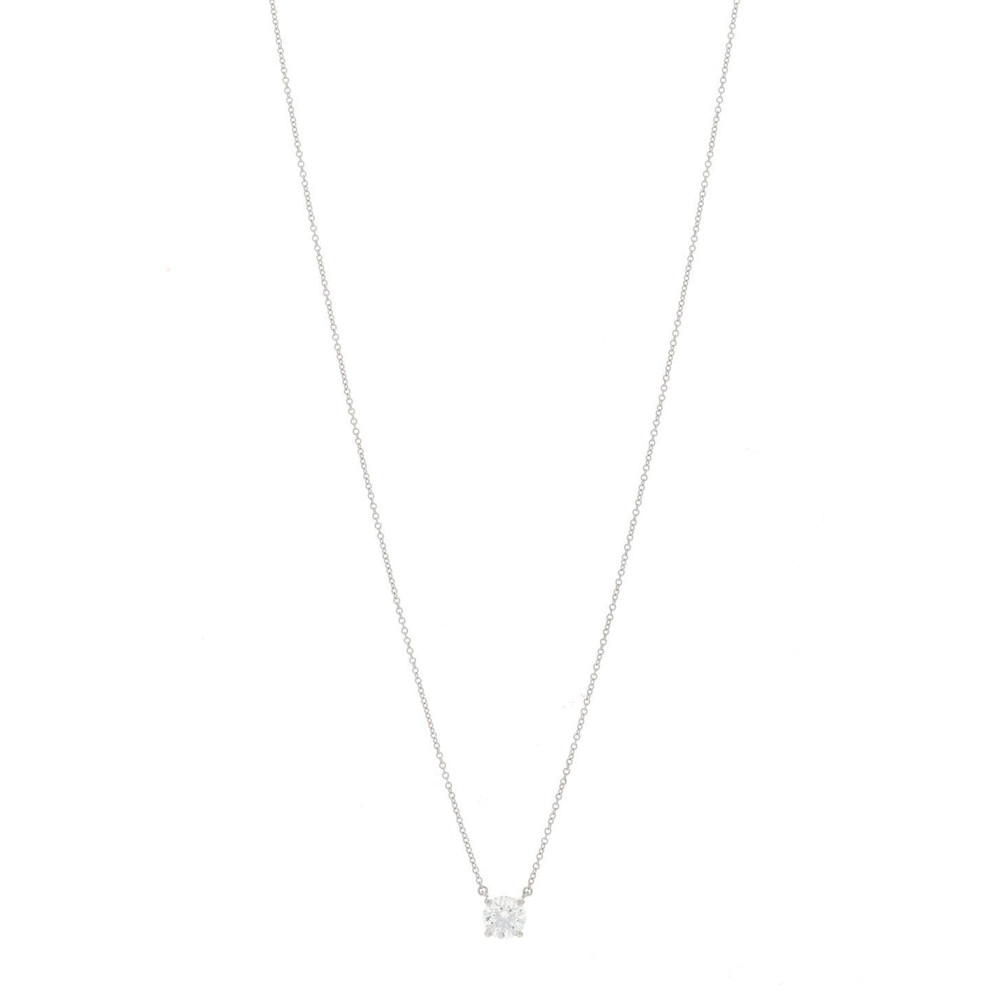 Platinum Diamond 1.22ct Solitaire Pendant Necklace