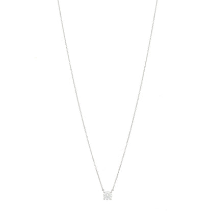 Tiffany Platinum Diamond 1.22ct Solitaire Pendant Necklace 1 of 4