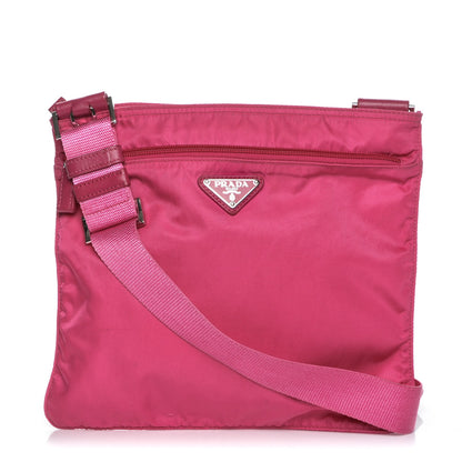 Prada Nylon Vela Flat Messenger Bag Fuxia 1 of 9
