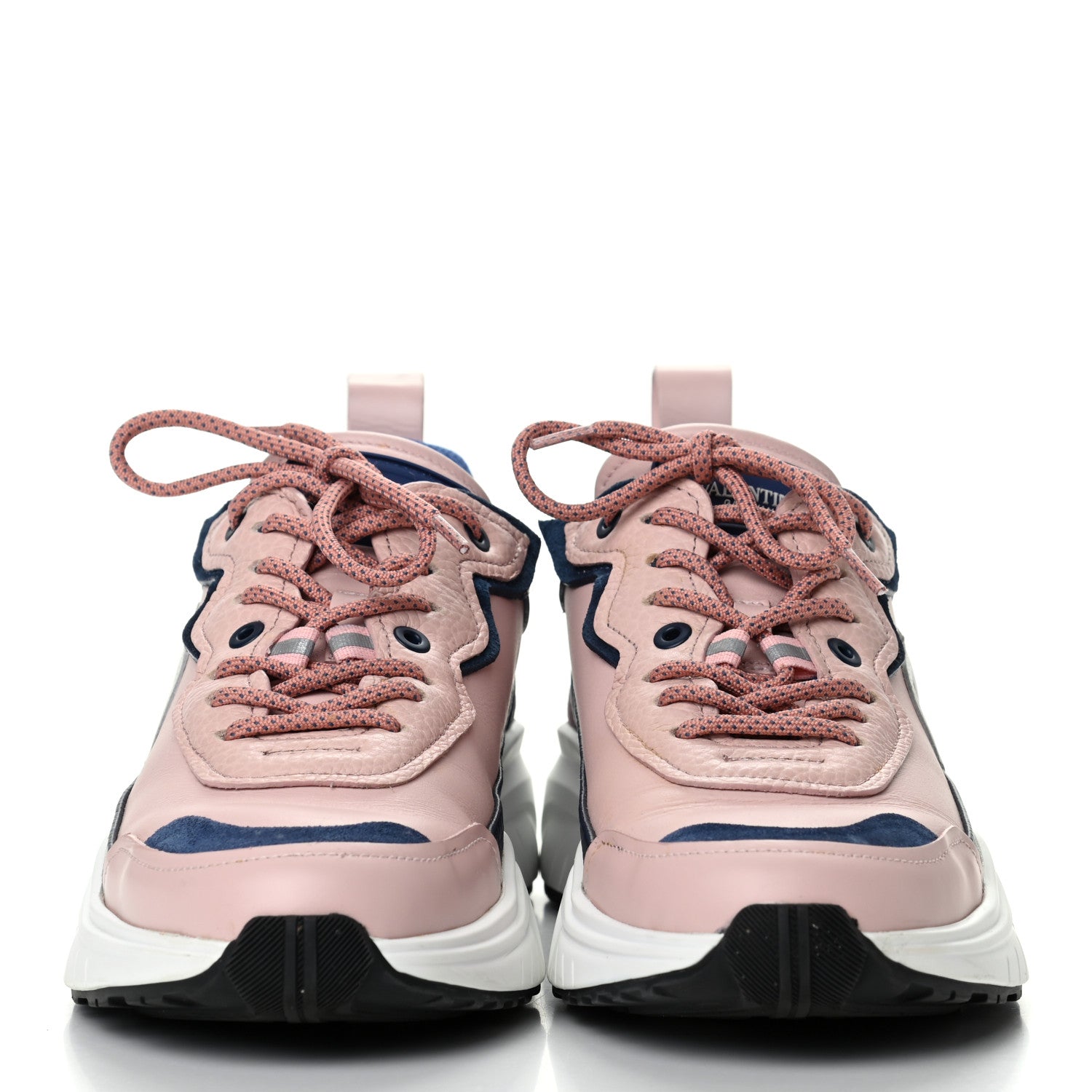 Valentino Garavani Calfskin Split Shegoes Sneakers 38 Rose Quartz Navy 2 of 8