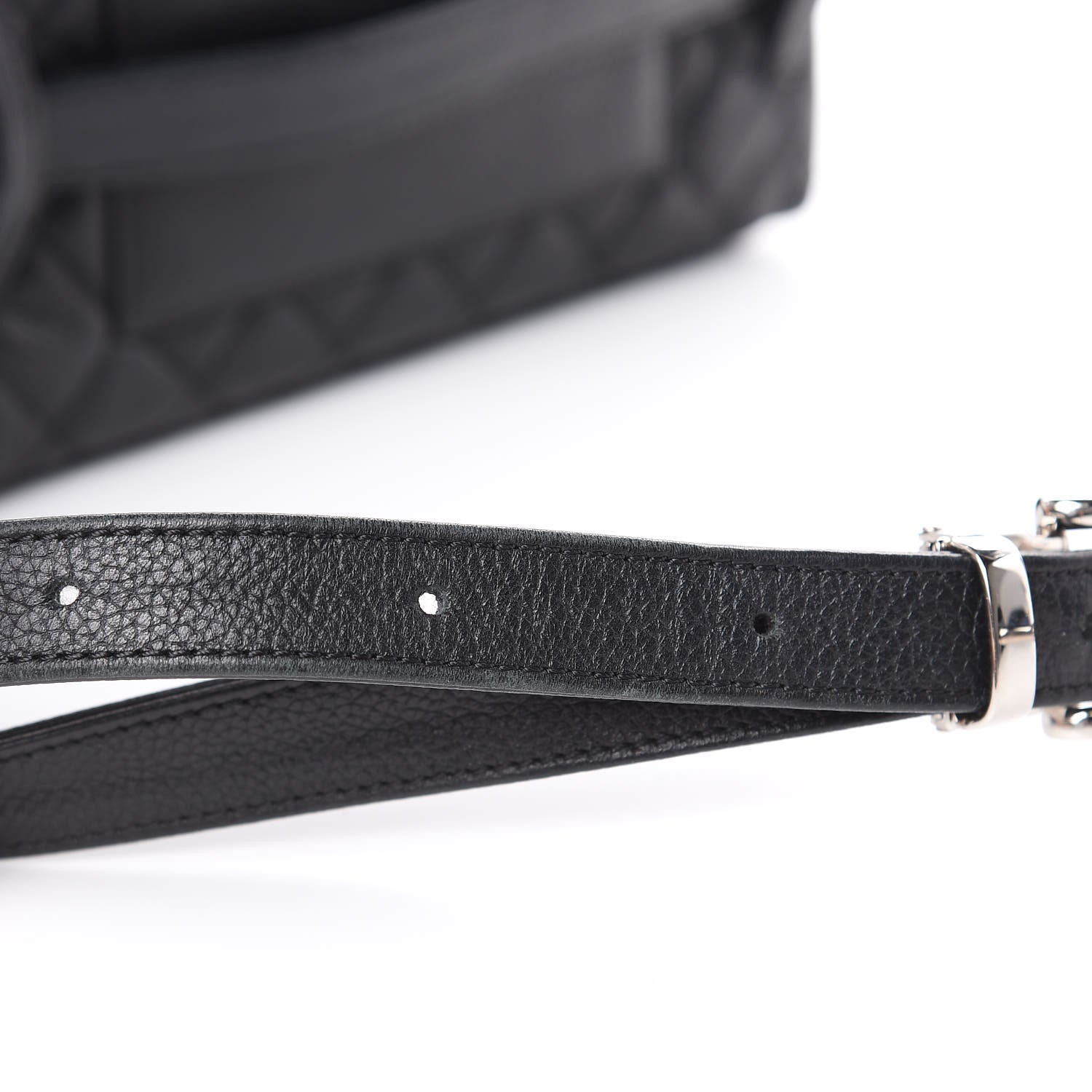 Chanel Grained Calfskin Quilted 2.55 Reissue Flap Belt Bag Clutch Black 16 of 17