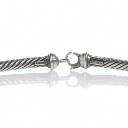 David Yurman Sterling Silver 14k Cable Necklace 4 of 4
