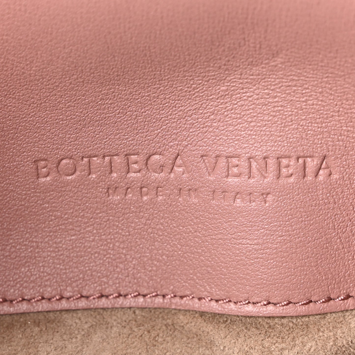 Nappa Intrecciato BV Luna Shoulder Bag Deco Rose