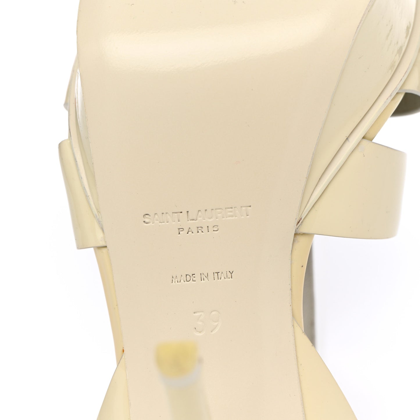 Calfskin Tribute 75 Platform Sandals 39 White
