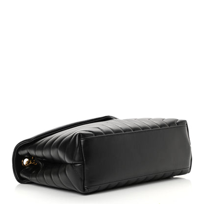 Saint Laurent Calfskin Y Quilted Monogram Medium Loulou Chain Satchel Black 4 of 11