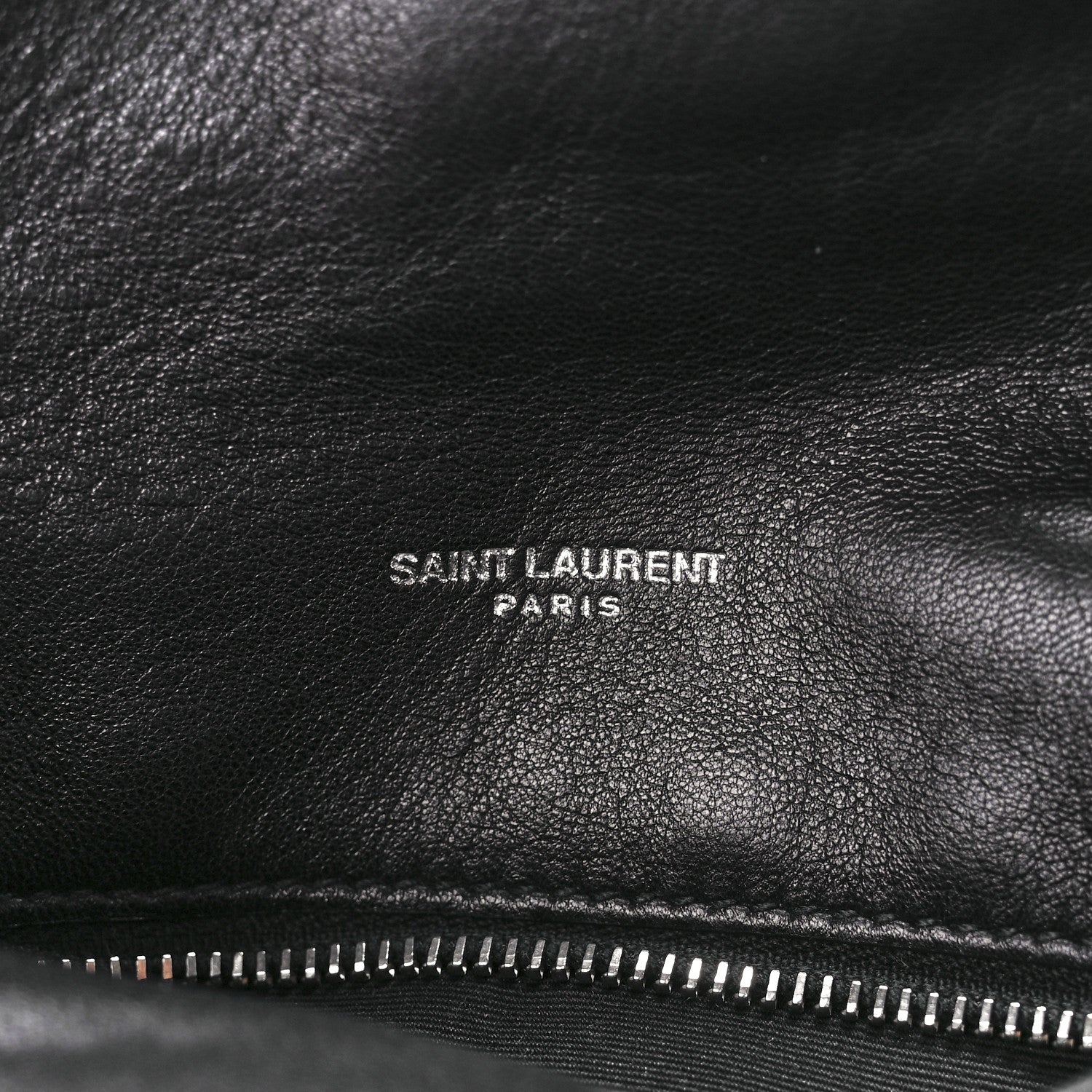Saint Laurent Lambskin Quilted Small Loulou Puffer Monogram Chain Satchel Black 7 of 12