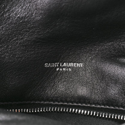 Saint Laurent Lambskin Quilted Small Loulou Puffer Monogram Chain Satchel Black 7 of 12