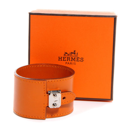 Hermes Chamonix Vegas Lock Wide Cuff Potiron Orange 6 of 6