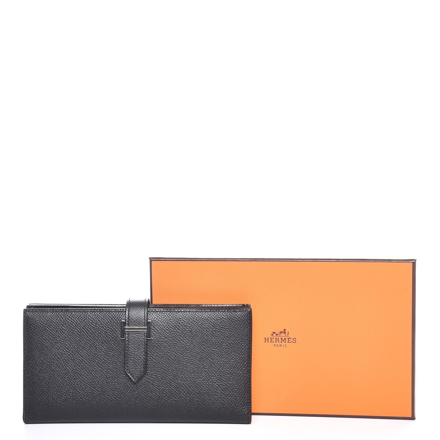 Hermes Epsom Bearn Gusset Wallet Black 8 of 8
