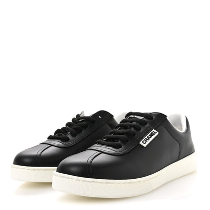 Chanel Calfskin CC Womens Sneakers 39 Black 4 of 9