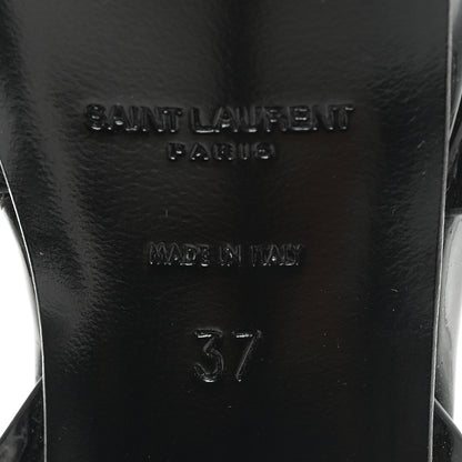 Saint Laurent Patent Tribute 75 Platform Sandals 37 Black 7 of 10
