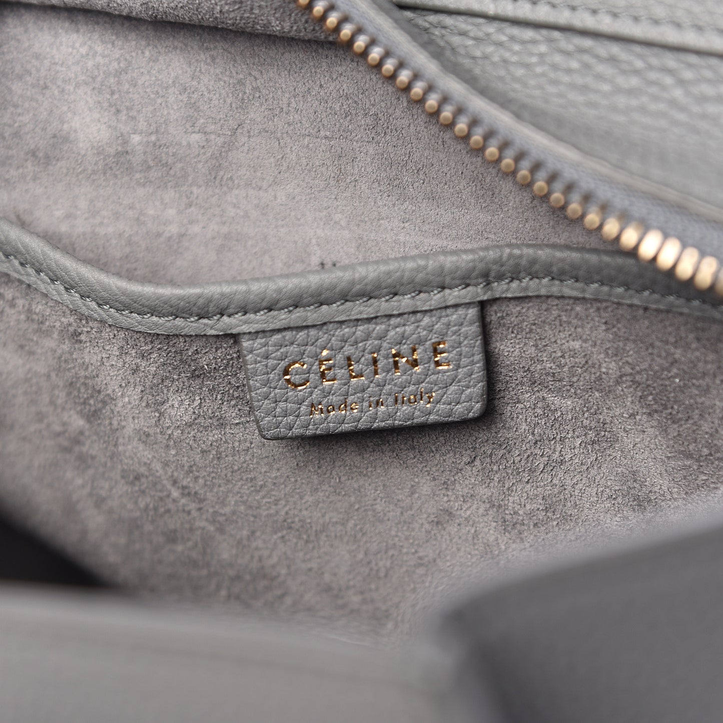 Drummed Calfskin Nano Luggage Kohl